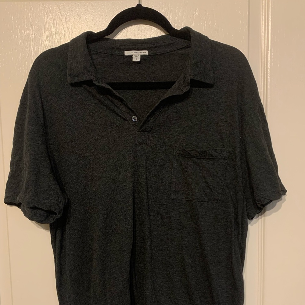 James Peres size 3 charcoal polo